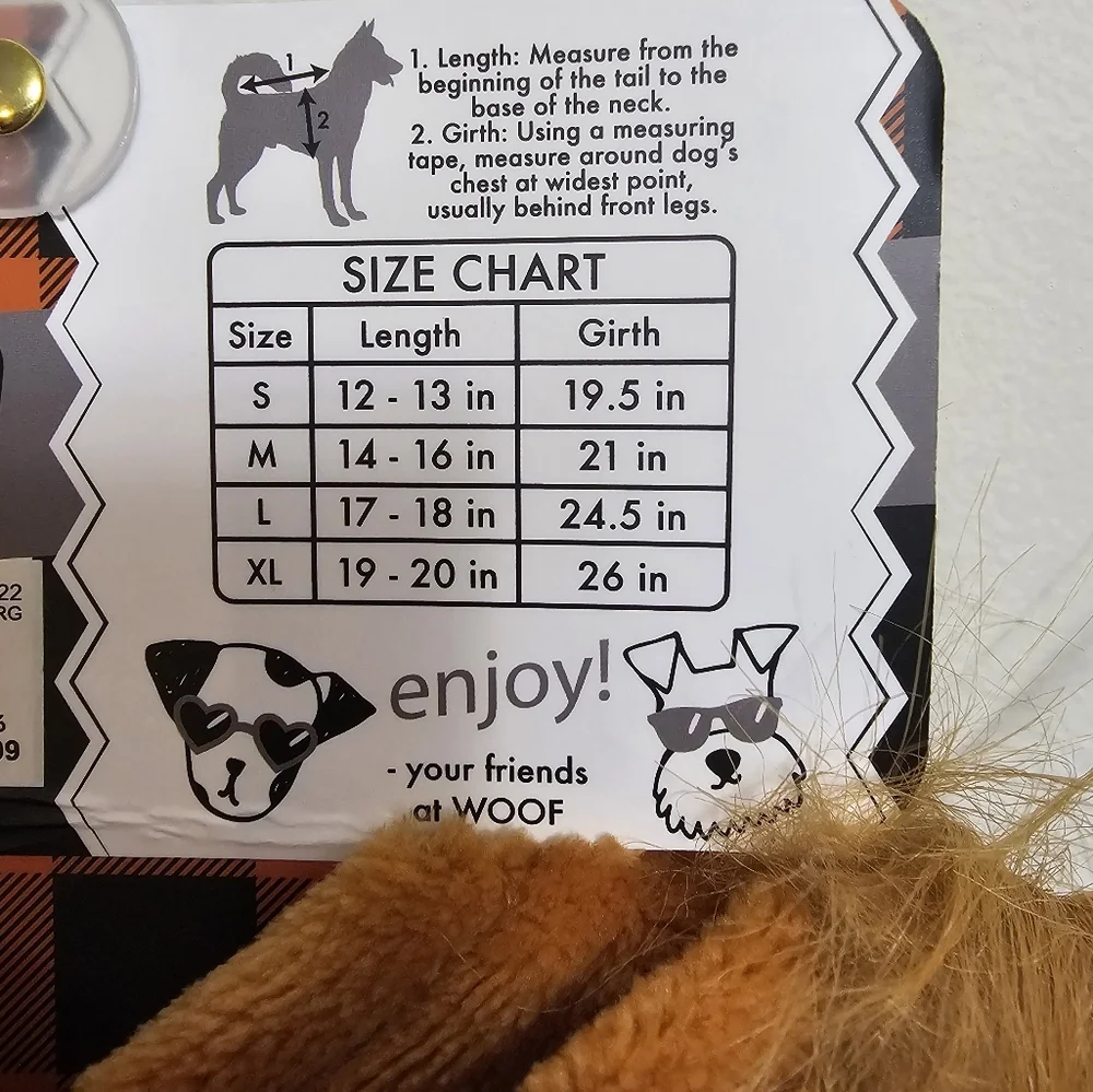 NWT WOOF Lion Pet‎ Apparel size XL